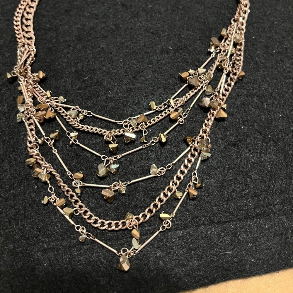 Simply Vera Multistrand Rose Gold Necklace - Picture 2 of 14